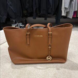 Michael Kors Brown Leather Tote Bag